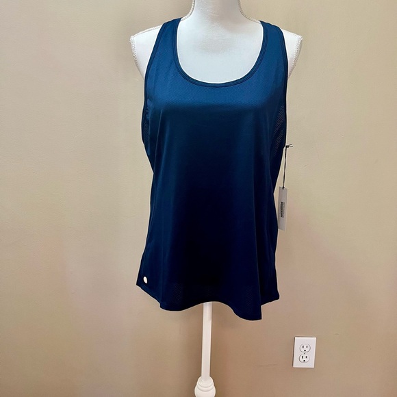 Hylete Tops - NWT Hylete Navy Blue Racer Back Tank Top Size XL